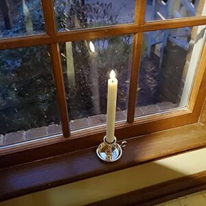 3D Black Wick Led Battery Operated Flameless Taper Candles Light with Remote &Timer,Electric Fake Window Candle Flickering Like Real Wax,Floating Candle Stick for Christmas/Halloween/Wedding