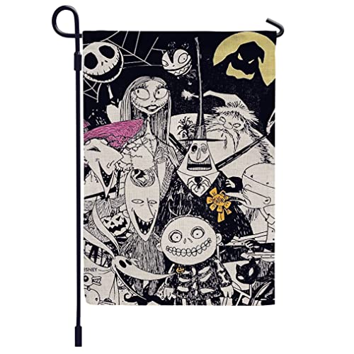 Theme of Movie Gothic Macabre Art Welcome Vertical Garden Flag, Double Sided 12 ×18 Inch, Gothic Yard Garden Outdoor Decor, Gothic Macabre Outdoor Decor, Theme of Movie Gothic Garden Flag