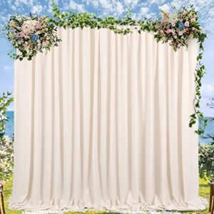 ivory backdrop curtains 2 panel 5ft x 10ft polyester fabric wedding backdrops for arch party stage ceremony photography background decoration
