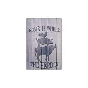 meltelot home is where welcome to farm garden flag, farm animals cattle pig and cock holiday garden flags for outdoor yard porch, decor for out side vertical double side 12x 18 inches