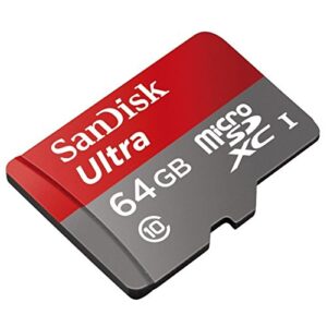 Sandisk Ultra micro SDXC Micro SD UHS-1 TF Memory Card 64GB 64G (Two Pack 64GB x2 =128GB) Class 10 w/ (1) Everything But Stromboli Memory Card Reader