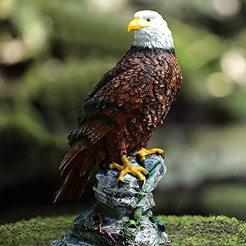 plplaaobo Resin Eagle Statue, Garden Eagle Animal Bird Art Decor Sculpture Outdoor Statue Decor for Pathway Patio Yard and Lawn