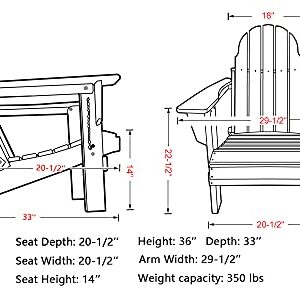 PILITO Adirondack Chair, Outdoor Folding Chairs, Patio Lounge Chair, Weather Resistant, HDPE Material, Perfect for Deck, Garden, Backyard & Lawn Furniture, Fire Pit, Porch Seating, Mint Green