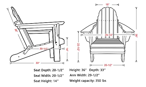 PILITO Adirondack Chair, Outdoor Folding Chairs, Patio Lounge Chair, Weather Resistant, HDPE Material, Perfect for Deck, Garden, Backyard & Lawn Furniture, Fire Pit, Porch Seating, Mint Green