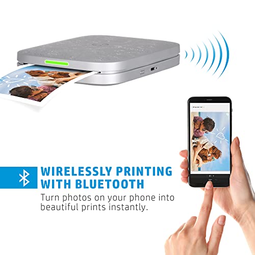 HP Sprocket 3x4 Instant Photo Printer – Wirelessly Print 3.5x4.25” Photos on Zink Paper from iOS & Android Devices