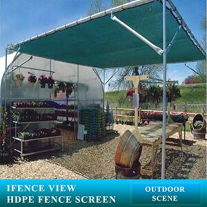 Ifenceview 4'x5' to 4'x50' Green Shade Cloth Fabric Fence Privacy Screen Panels Mesh Net for Construction Site Yard Driveway Garden Pergola Gazebos Railing Canopy Awning 180 GSM UV Protection (4'x10')