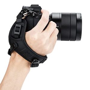 jjc deluxe mirrorless camera hand grip strap for sony a7iv a7iii ii a7 a1 a7c a7rv iv a7riii ii a7r a7siii ii a9ii a9 zv-e1 a6600 a6500 a6400 a6300 a6100 a6000 panasonic g7 g9 g95 g85 s5 s1 s1r & more