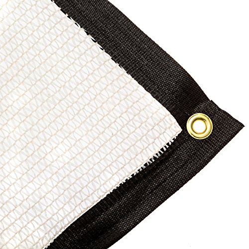 Be Cool Solutions 40% White Outdoor Sun Shade Canopy: UV Protection Shade Cloth| Lightweight, Easy Setup Mesh Canopy Cover with Grommets| Sturdy, Durable Shade Fabric for Garden, Patio & Porch 12'x16'