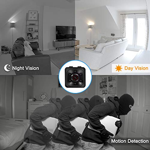 Mini Spy Camera, 1080P HD Mini Spy Camera with Audio and Video Recording, Night Vision, Motion Detective - No Wi-Fi Need