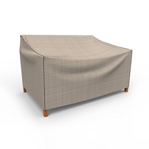 budge p3a01pm1 english garden patio sofa cover heavy duty and waterproof, small, two-tone tan