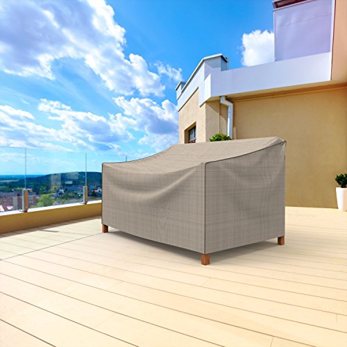 Budge P3A01PM1 English Garden Patio Sofa Cover Heavy Duty and Waterproof, Small, Two-Tone Tan