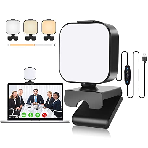 Aulynp Magnetic Video Conference Lighting Kit, Laptop Computer Monitor LED Video Light 6500K Dimmable Webcam Light for Remote Work, Online Education, Self Broadcasting, Zoom Calls and Live Streaming