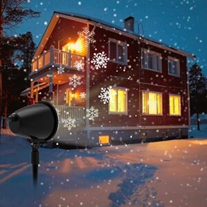 Snowfall LED Light Projector,Syslux Christmas Snow Light,Snowfall Projection Light with Snowstorm Effect for Christmas,Holiday,Halloween,Party,Garden,Wedding,Indoor Outdoor Decorations