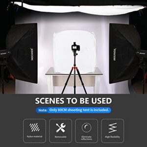 Neewer® 24x24 inch/60x60 cm Photo Studio Shooting Tent Light Cube Diffusion Soft Box Kit with 4 Colors Backdrops (Red Dark Blue Black White) for Photography
