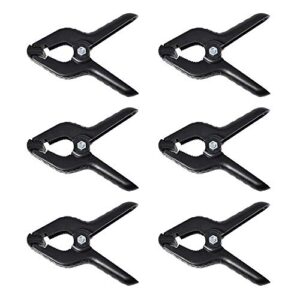 slow dolphin heavy duty spring clamps clip 4.5 inch for muslin/paper photo studio backdrops background-6 pack(black)