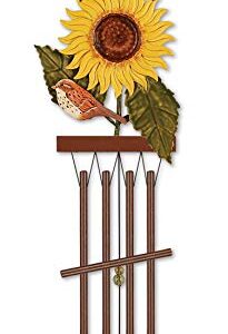 Sunset Vista KD161 Birds of a Feather Sunflower Garden Wind Chime, 15-inch Height