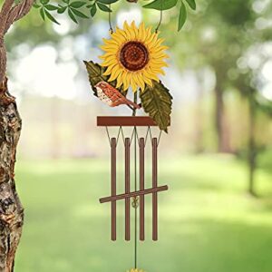 Sunset Vista KD161 Birds of a Feather Sunflower Garden Wind Chime, 15-inch Height