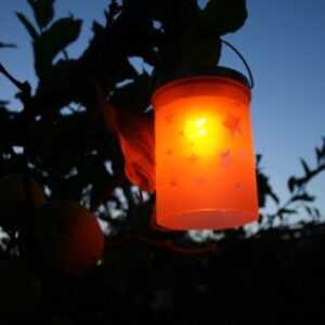Solar Hanging Garden Light/Candle Light - Bright Amber Glow