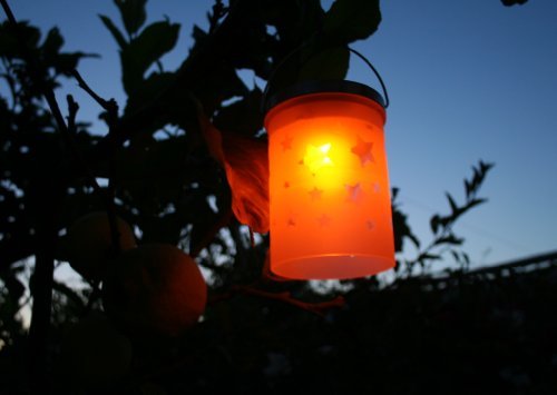 Solar Hanging Garden Light/Candle Light - Bright Amber Glow