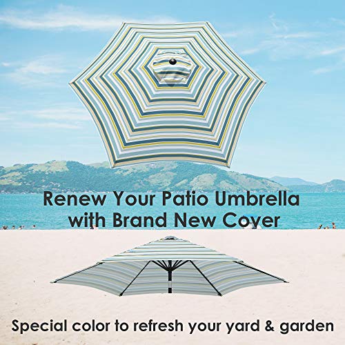 Yescom 9 Ft Patio Umbrella Replacement Canopy Market Table Top Sunshade Cover Garden