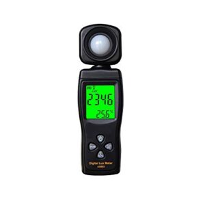 Digital Lux Meter, Illuminometer, Photometer, 0～200,000 Lux Measure Range, Lux/FC Unit Selection for Homes, Agriculture, Warehouses, Farms, Stage, Stadiums(Battery NOT Included)