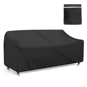 patio furniture loveseat sofa cover – 420d oxford fabric 100% waterproof outdoor sofa cover, durable patio furniture cover fits for all weather& black(79l37w35h25h)