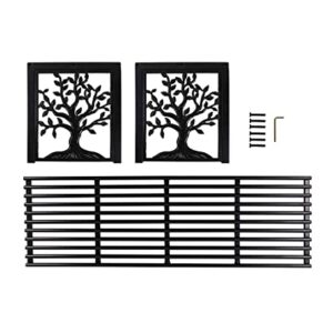 Plow and Hearth Metal Tree of Life Backless Straight Garden Bench