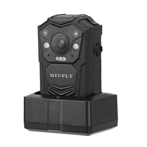 MIUFLY 1296P Police Body Camera with 2 Inch Display, Night Vision, Built in 128G Memory and GPS for Law Enforcement