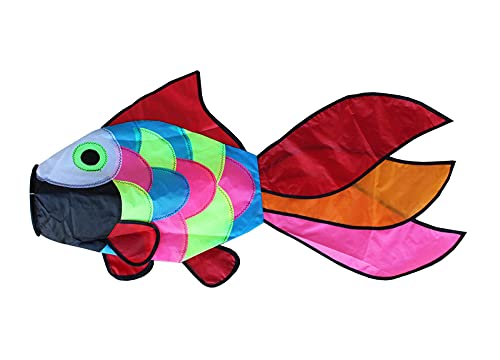 C COMCROSFLY Rainbow Fish Windsock, Wind Socks Outdoor Hanging for Outdoor Patio Garden Decorative Wind Spinners 31 in Hanging Fish