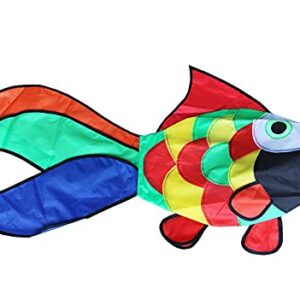 C COMCROSFLY Rainbow Fish Windsock, Wind Socks Outdoor Hanging for Outdoor Patio Garden Decorative Wind Spinners 31 in Hanging Fish