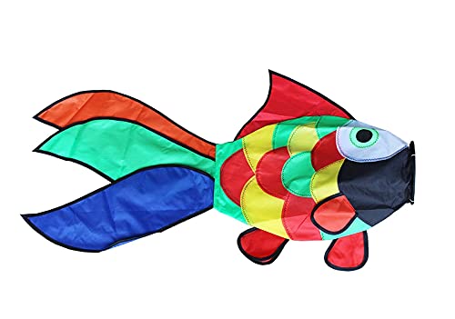 C COMCROSFLY Rainbow Fish Windsock, Wind Socks Outdoor Hanging for Outdoor Patio Garden Decorative Wind Spinners 31 in Hanging Fish