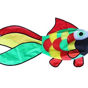 C COMCROSFLY Rainbow Fish Windsock, Wind Socks Outdoor Hanging for Outdoor Patio Garden Decorative Wind Spinners 31 in Hanging Fish