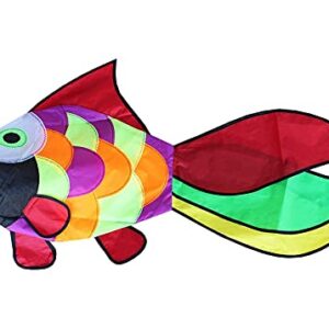 C COMCROSFLY Rainbow Fish Windsock, Wind Socks Outdoor Hanging for Outdoor Patio Garden Decorative Wind Spinners 31 in Hanging Fish