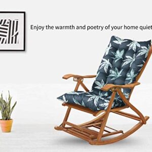 FF Era Non-Slip Rocking Chair Cushion, Sun Lounger Cushion high-Backed Cushion, Thick Extra Large Relaxer Thick seat Cushion Deck Chair Cushion Rocking Chair seat Cushion Garden Cushion (Leaves)