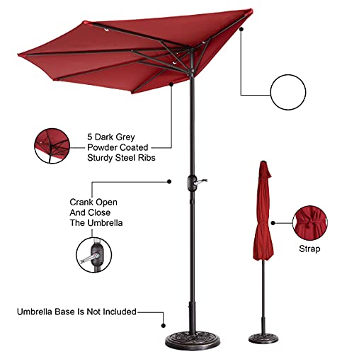 Pure Garden 296611SXJ Patio Umbrella, Red