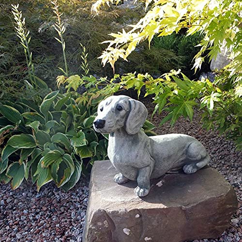 Dachshund Statue Garden Decor,Lawn Garden Figurine Dog Statue,Memorial Dog Figurines for Garden Home Decor