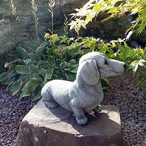 Dachshund Statue Garden Decor,Lawn Garden Figurine Dog Statue,Memorial Dog Figurines for Garden Home Decor