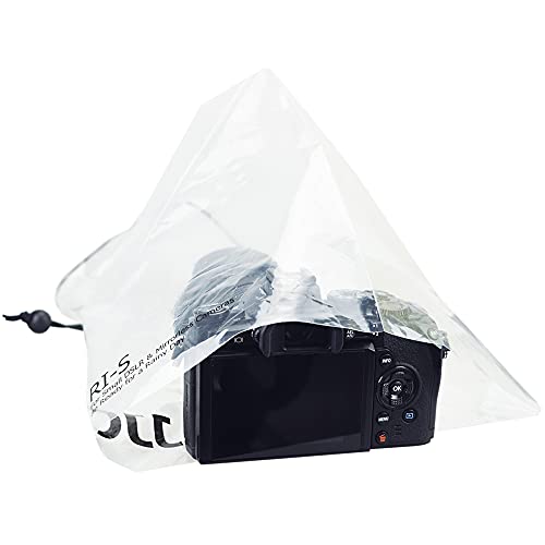 2 Pack Camera Lens Rain Cover Raincoat Clear Sleeve Protector for Sony A7R A7S A7C A6600 A6500 A6400 A6300 A6100 A6000 Nikon Z7II Z6II Z7 Z6 Z5 Z50 D780 D7500 D5600 D3500 Coolpix P950 P1000 B600 B500