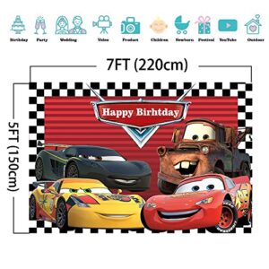 7x5ft Cars Theme Photo Background Children Boys Birthday Party Photography Backdrop Baby Show Photo Booth Studio Props