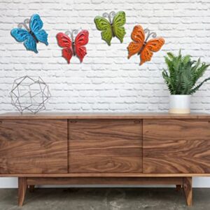 ShabbyDecor Butterfly Wall Decor for Yard Art Garden Decoration Set of 4