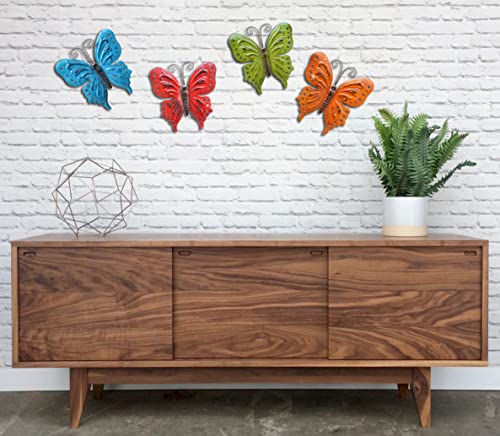 ShabbyDecor Butterfly Wall Decor for Yard Art Garden Decoration Set of 4