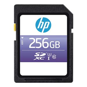 hp 256gb sx330 class 10 u3 sdxc flash memory card – 95mb/s, class 10, u3, 4k uhd, full hd, uhs-i, full size sd