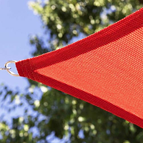 BELLE DURA 16'X16'X16' Triangle Rust Red Sun Patio Shade Sail Canopy Use for Patio Backyard Lawn Garden Outdoor Awning Shade Cover-185 GSM-Block 98% of UV Radiation-5Years Warranty