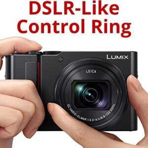 Panasonic LUMIX ZS200D 4K Digital Camera, 20.1MP 1-Inch Sensor, 15X Leica DC Vario-Elmar Lens, F3.3-6.4 Aperture, WiFi, Hybrid O.I.S. Stabilization, 3-Inch LCD, DC-ZS200DS (Silver)