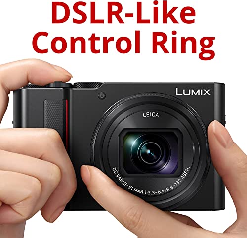 Panasonic LUMIX ZS200D 4K Digital Camera, 20.1MP 1-Inch Sensor, 15X Leica DC Vario-Elmar Lens, F3.3-6.4 Aperture, WiFi, Hybrid O.I.S. Stabilization, 3-Inch LCD, DC-ZS200DS (Silver)