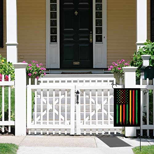 African American Garden Flag 12x18 Double Sided Juneteenth Flag Decoration Kwanzaa Black History Month Juneteenth Garden Houe Yard Outdoor Flag