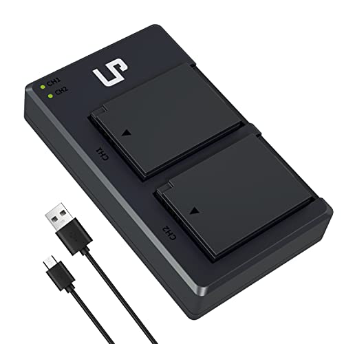 LP-E10 Battery Charger Pack, LP 2-Pack Battery & Dual Slot Charger, Compatible with Canon EOS Rebel T7, T6, T5, T3, T100, 4000D, 3000D, 2000D, 1500D, 1300D & More (Not for T3i T5i T6i T6s T7i)