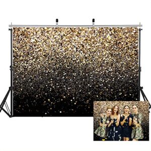 sjoloon black and gold backdrop golden spots backdrop vinyl photography backdrop vintage astract background for family birthday party newborn studio props 11547(7x5ft)