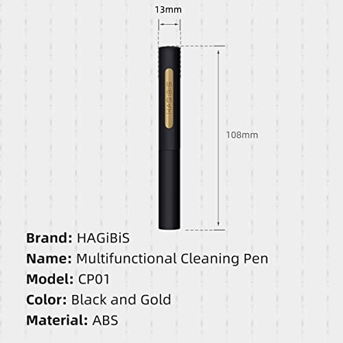 Hagibis Cleaning Pen for Airpods Pro 1 2 Multi-Function Cleaner Kit Soft Brush for Bluetooth Earphones Case Cleaning Tools for Lego Huawei Samsung MI Earbuds (Black)