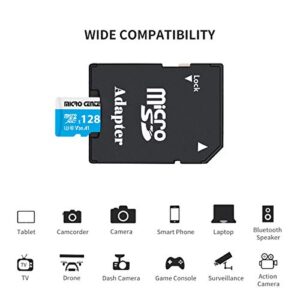 Micro Center 128GB microSDXC Card 2 Pack, Nintendo-Switch Compatible Flash Memory Card, UHS-I C10 U3 V30 4K UHD Video A1 R/W Speed up to 90/60 MB/s Micro SD Card with Adapter (128GB x 2)